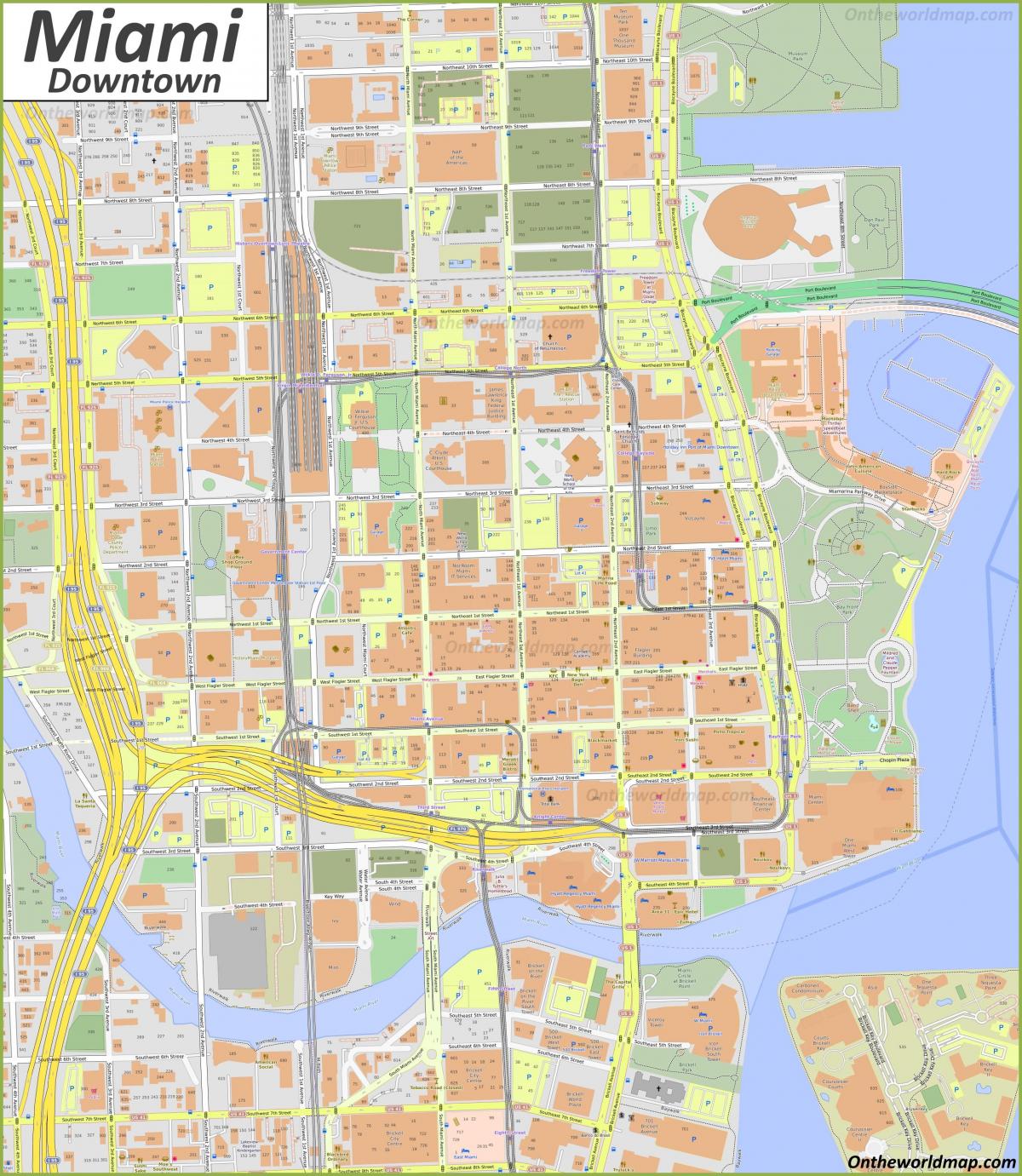 Карта улиц Майами